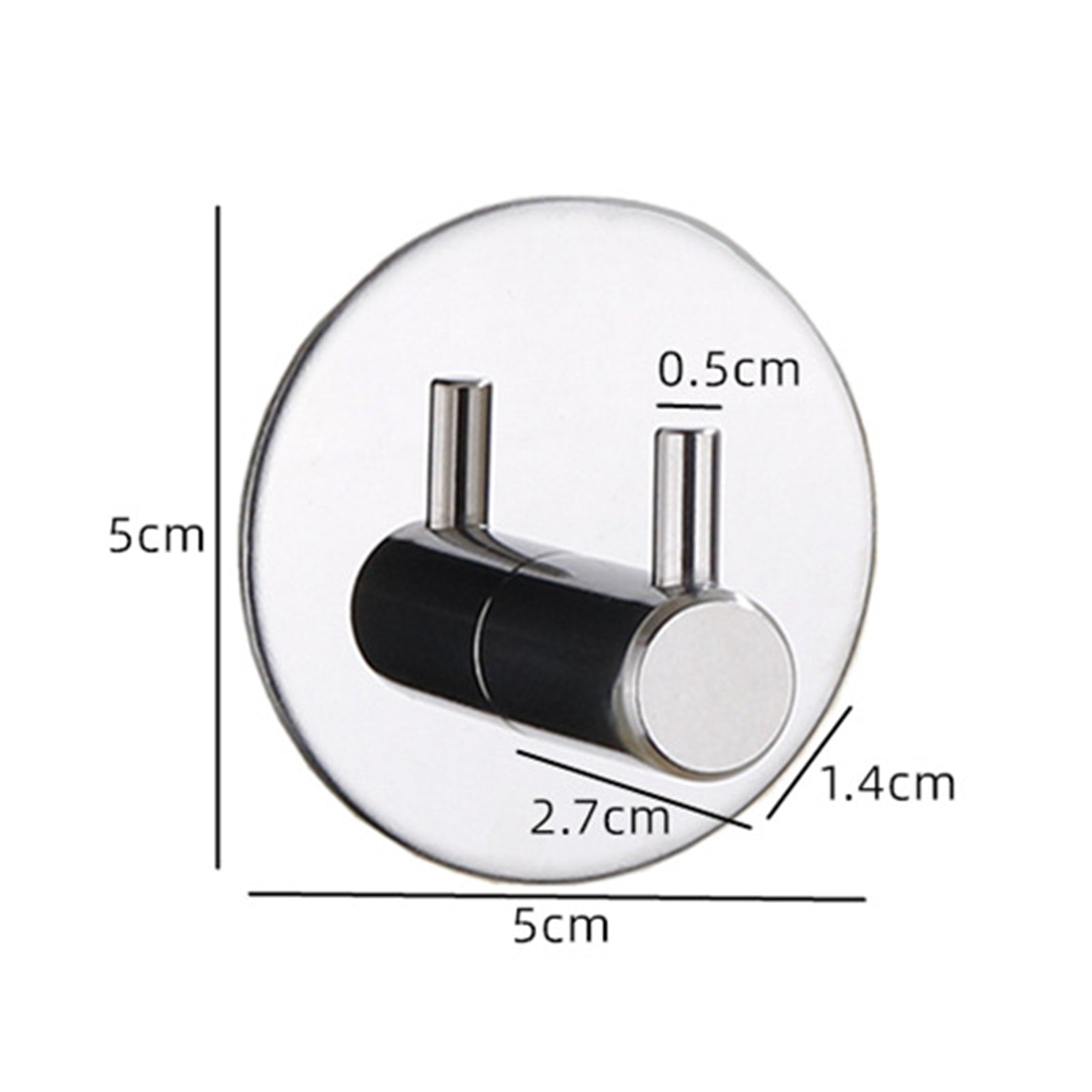 304Stainless steel hook strong adhesive door rear coat hook  14-1-R-L Sliver