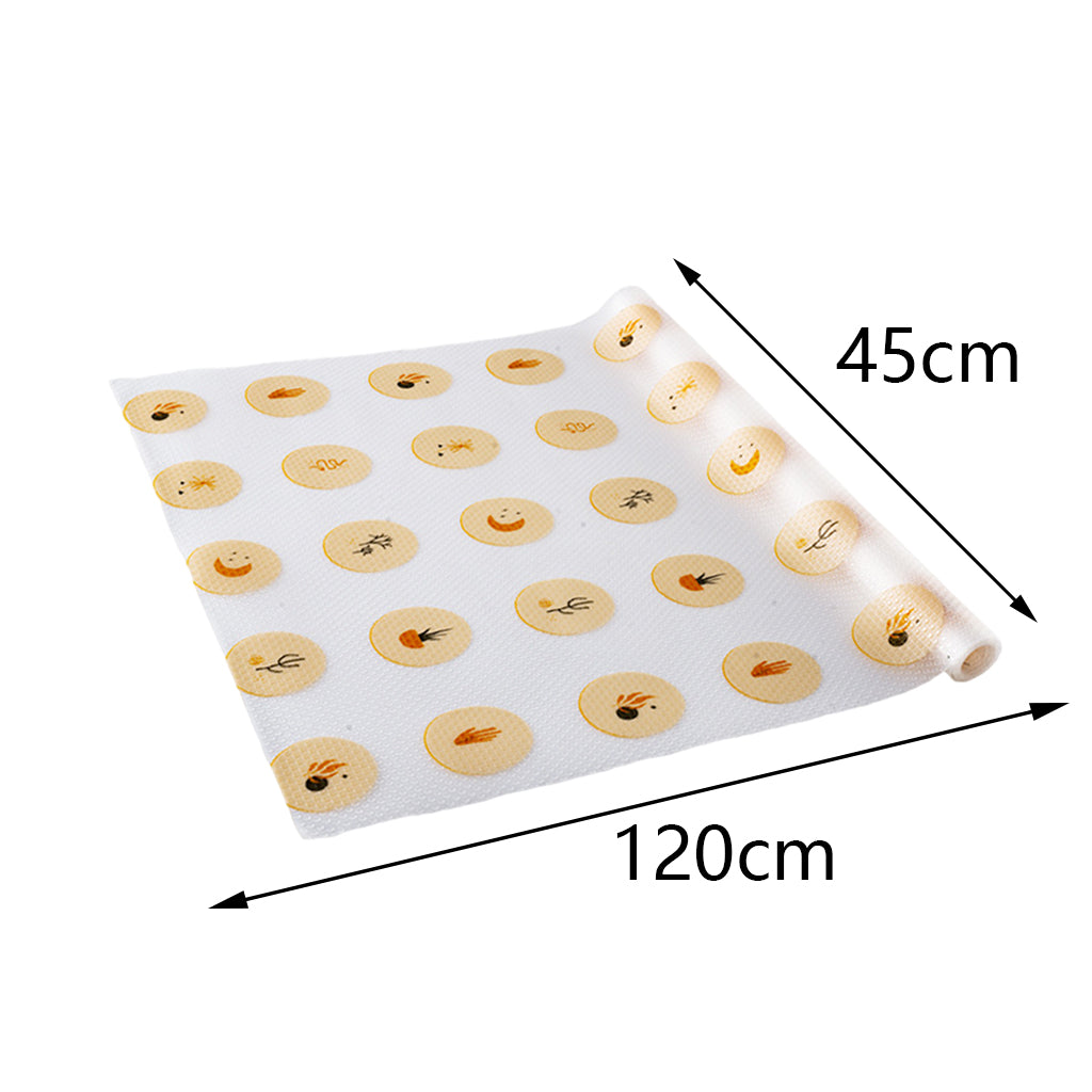 EVA Shelf Liner Non-Slip Washable Printing Cuttable for Kitchen Drawer Table