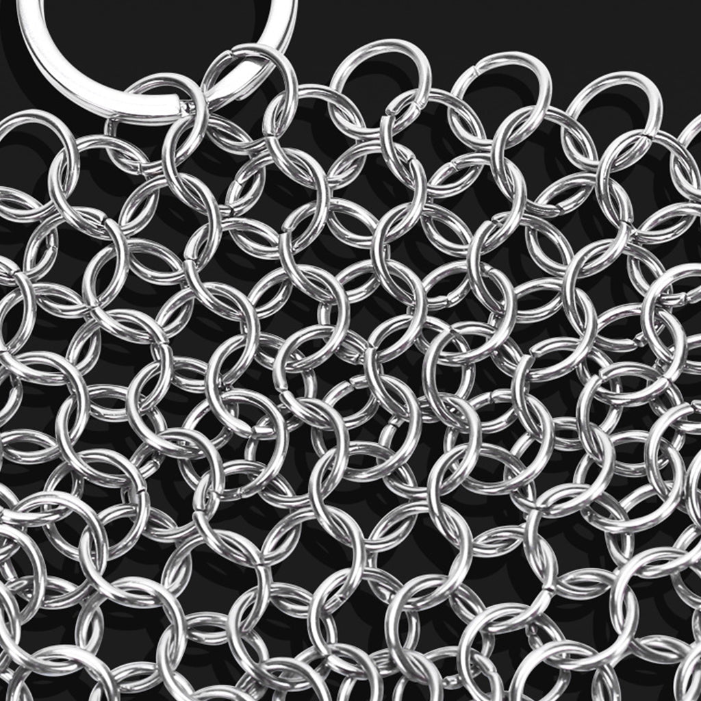 Chainmail Cleaner Ceramic Wide Applications Stainless Steel for Household 4x4 inch Round