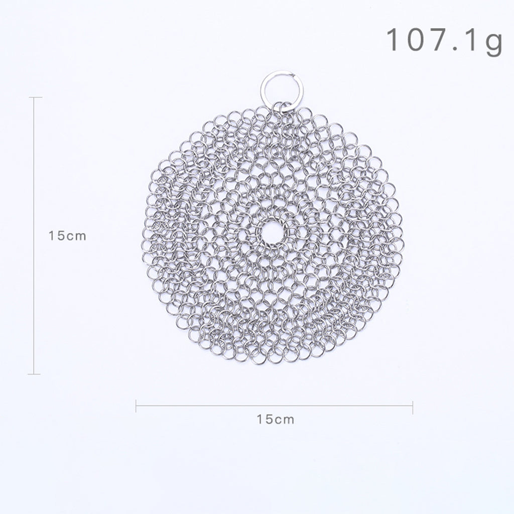 Chainmail Cleaner Ceramic Wide Applications Stainless Steel for Household 6x6 inch Round