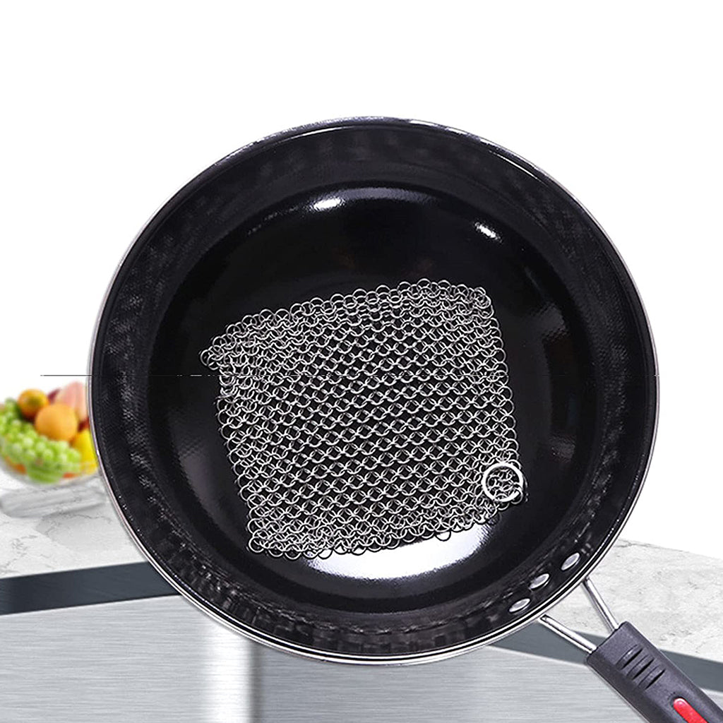 Chainmail Cleaner Ceramic Wide Applications Stainless Steel for Household 4x4 inch Square