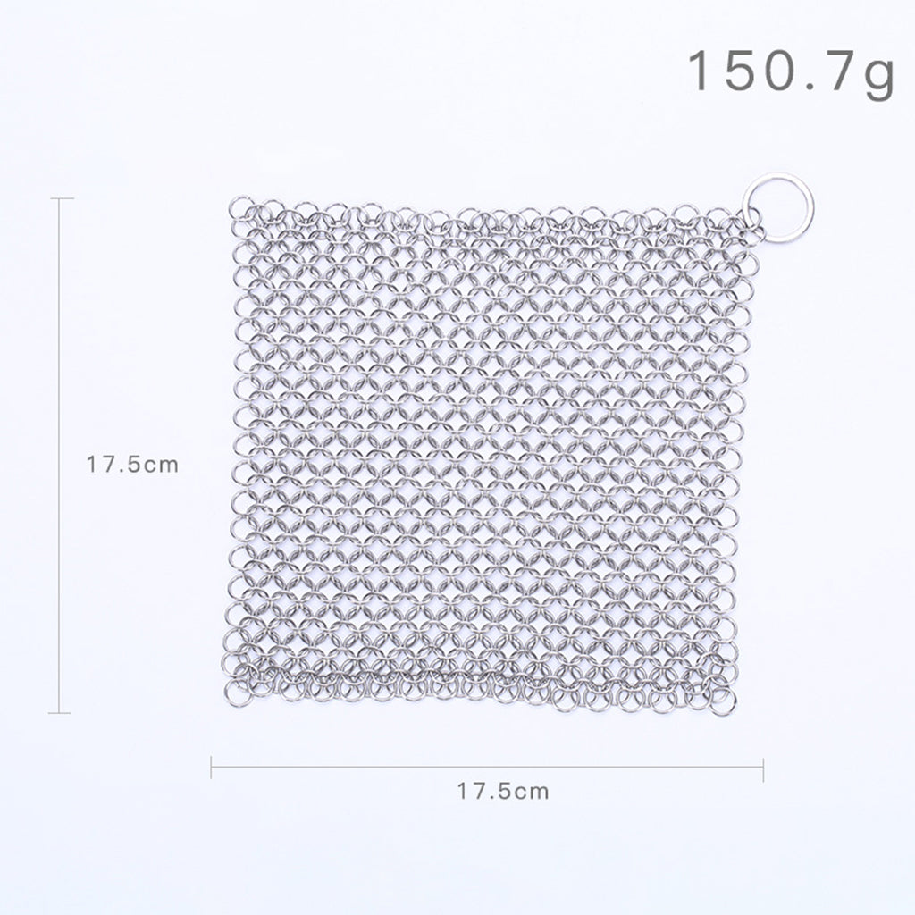 Chainmail Cleaner Ceramic Wide Applications Stainless Steel for Household 7x7 inch Square