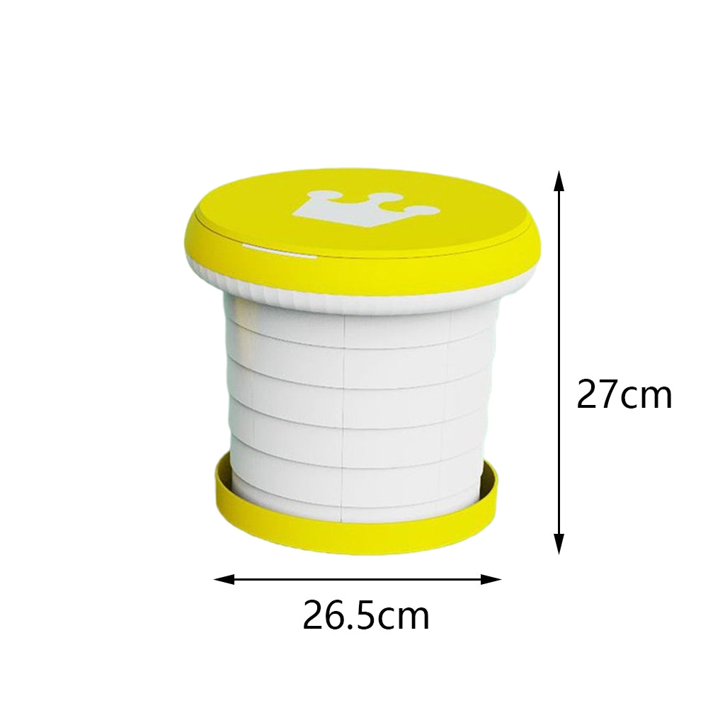 Cute Portable Folding Toilet Washable for Child Non-Slip Strip Design Park Yellow