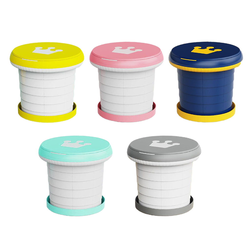 Cute Portable Folding Toilet Washable for Child Non-Slip Strip Design Park Yellow