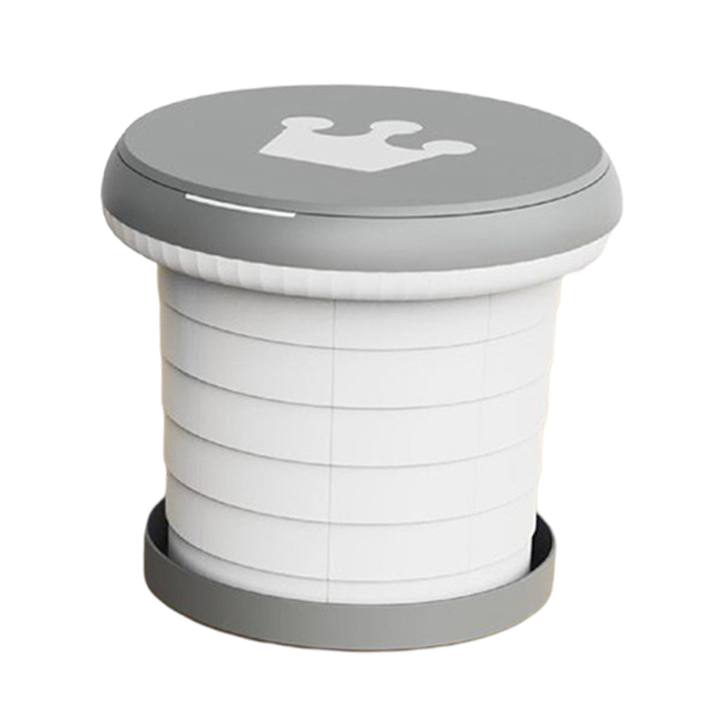 Cute Portable Folding Toilet Washable for Child Non-Slip Strip Design Park Gray