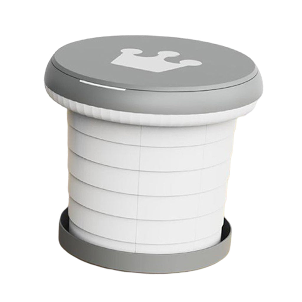 Cute Portable Folding Toilet Washable for Child Non-Slip Strip Design Park Gray