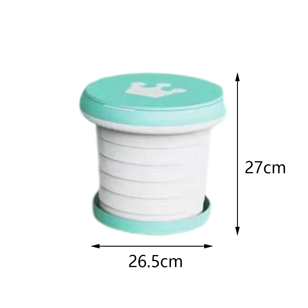 Cute Portable Folding Toilet Washable for Child Non-Slip Strip Design Park Green