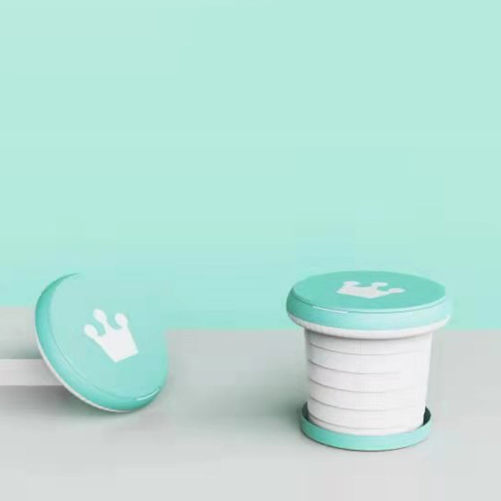 Cute Portable Folding Toilet Washable for Child Non-Slip Strip Design Park Green
