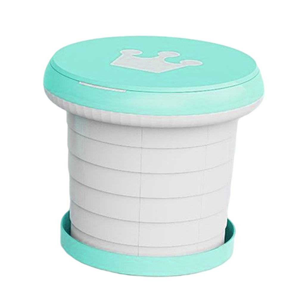 Cute Portable Folding Toilet Washable for Child Non-Slip Strip Design Park Green