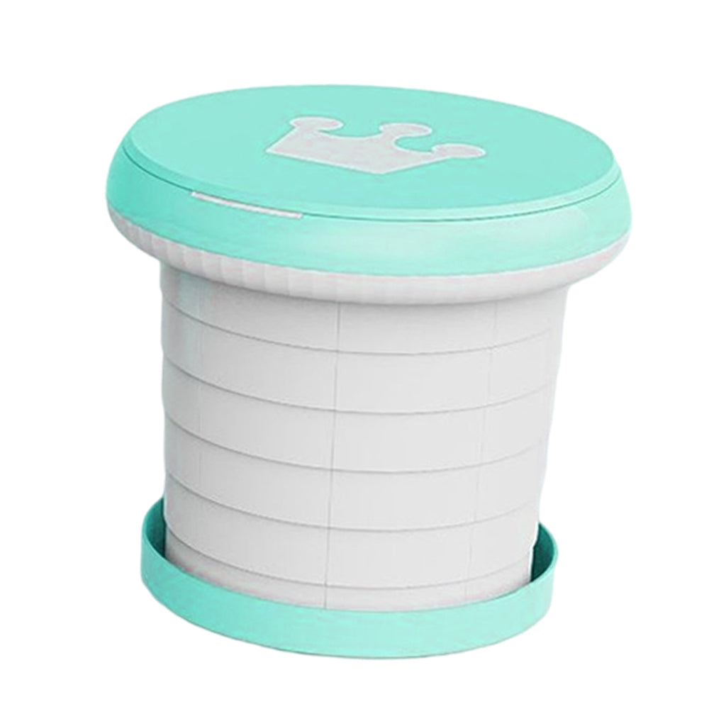 Cute Portable Folding Toilet Washable for Child Non-Slip Strip Design Park Green