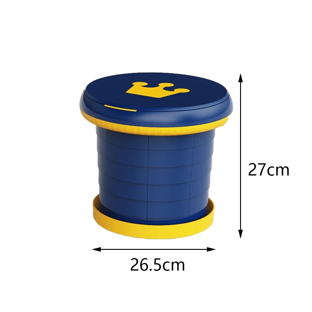 Cute Portable Folding Toilet Washable for Child Non-Slip Strip Design Park Blue