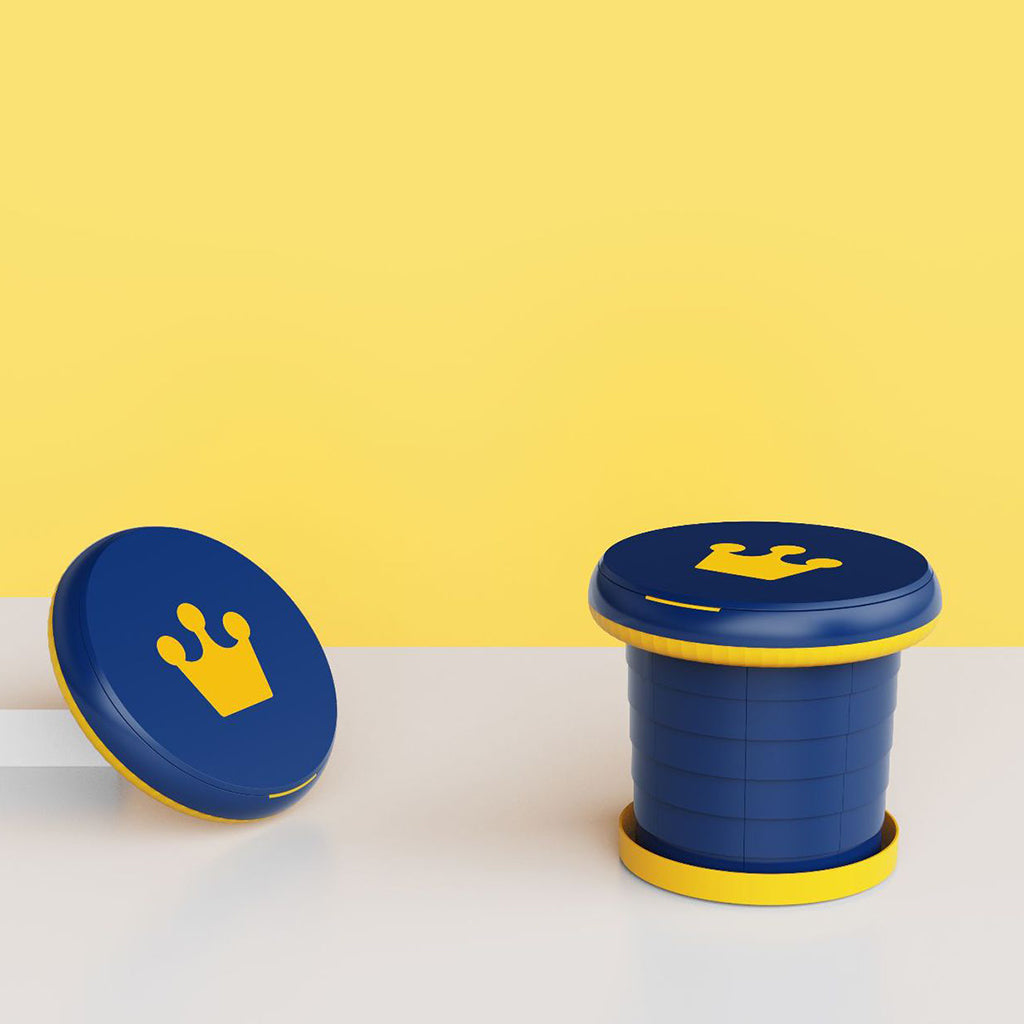 Cute Portable Folding Toilet Washable for Child Non-Slip Strip Design Park Blue