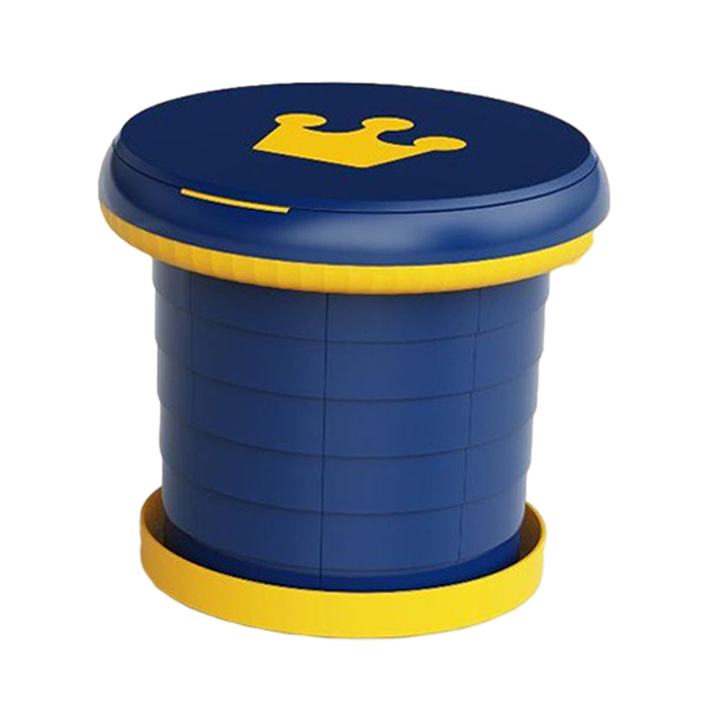 Cute Portable Folding Toilet Washable for Child Non-Slip Strip Design Park Blue