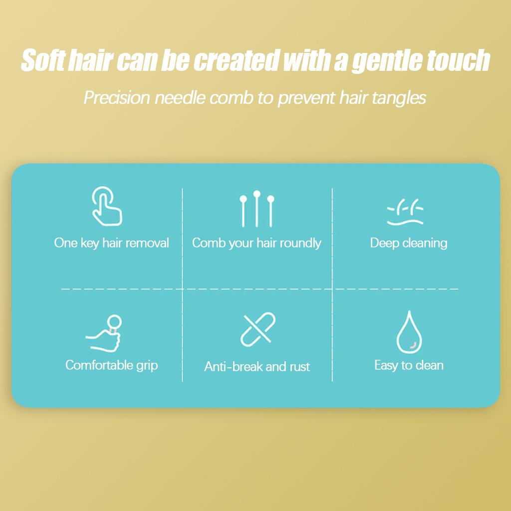 Pet Grooming Brush Easily Cleaning Undercoat Tangled Gm Dogs blue pink