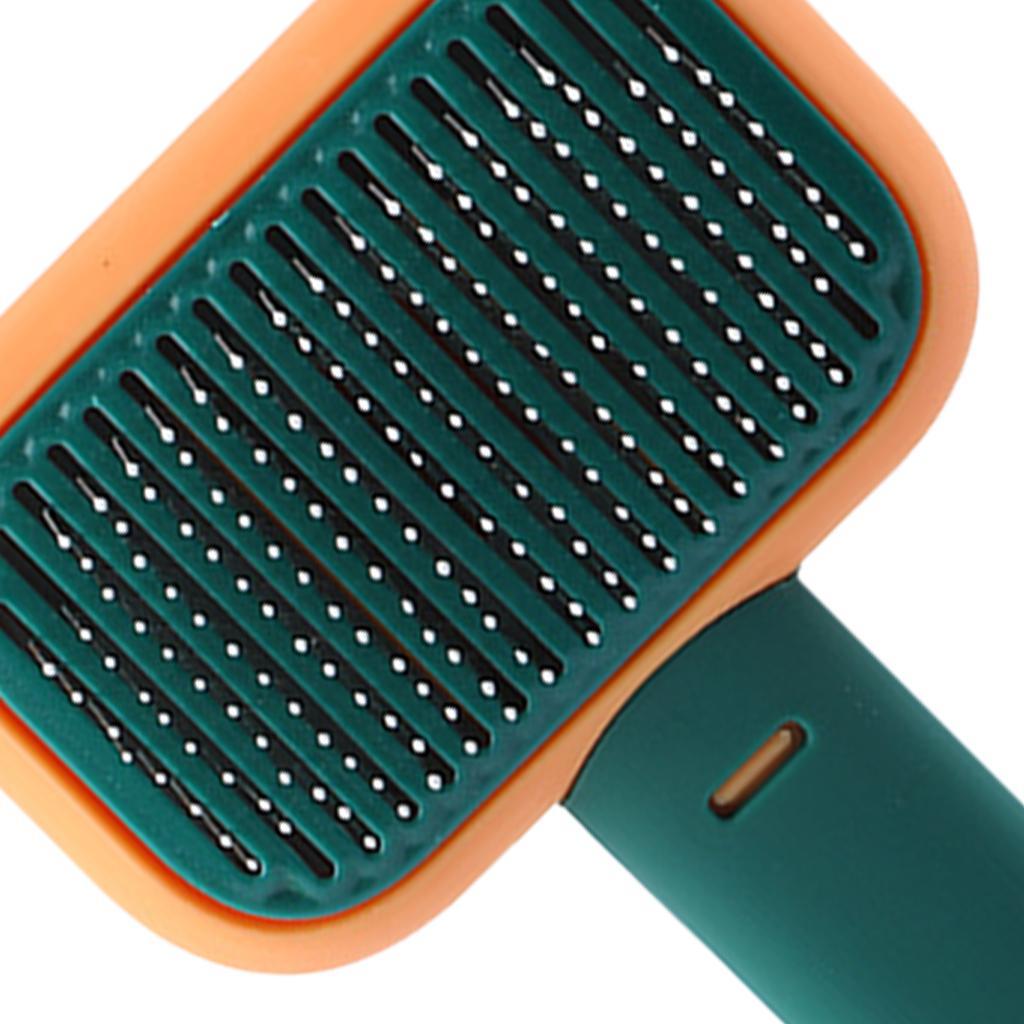 Pet Grooming Brush Easily Cleaning Undercoat Tangled Gm Dogs orange green