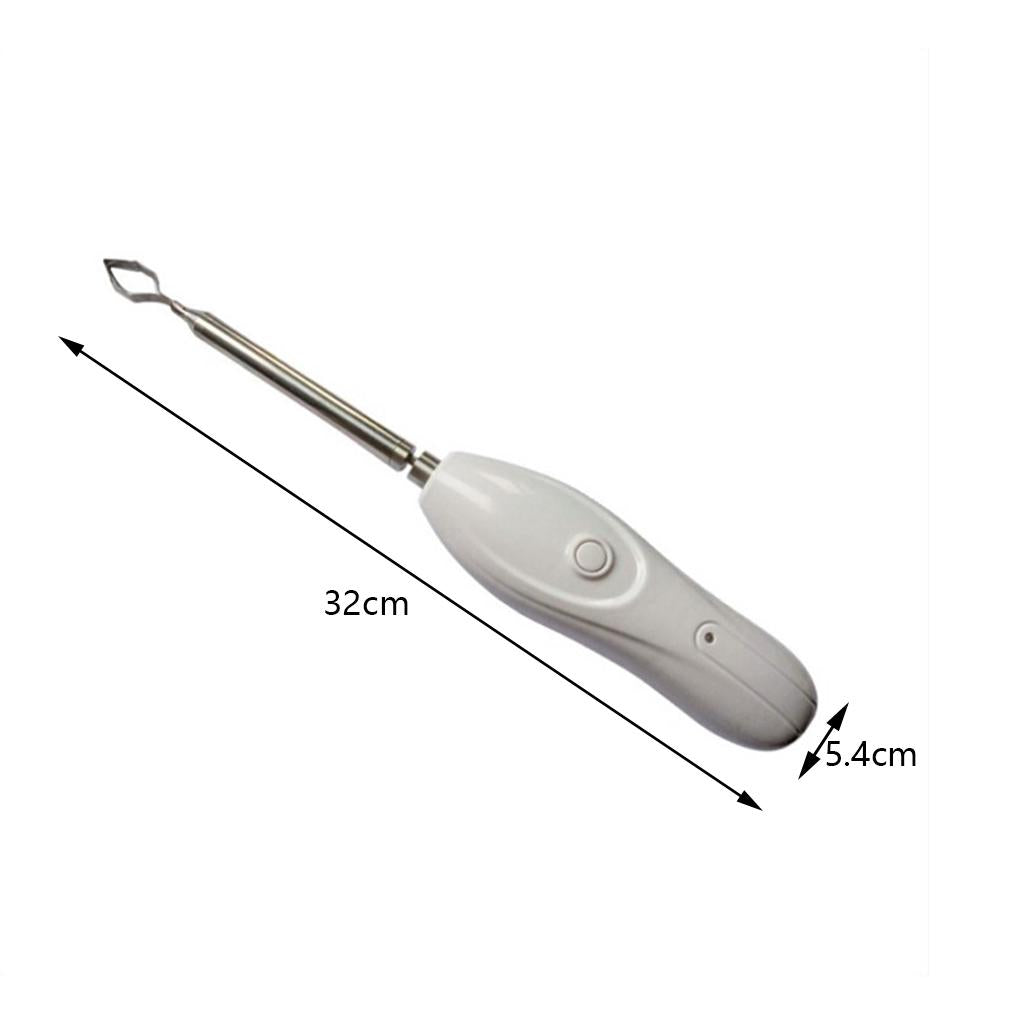 Electric Vegetable Corer Tool Portable White for Kitchen Carving Cucumber