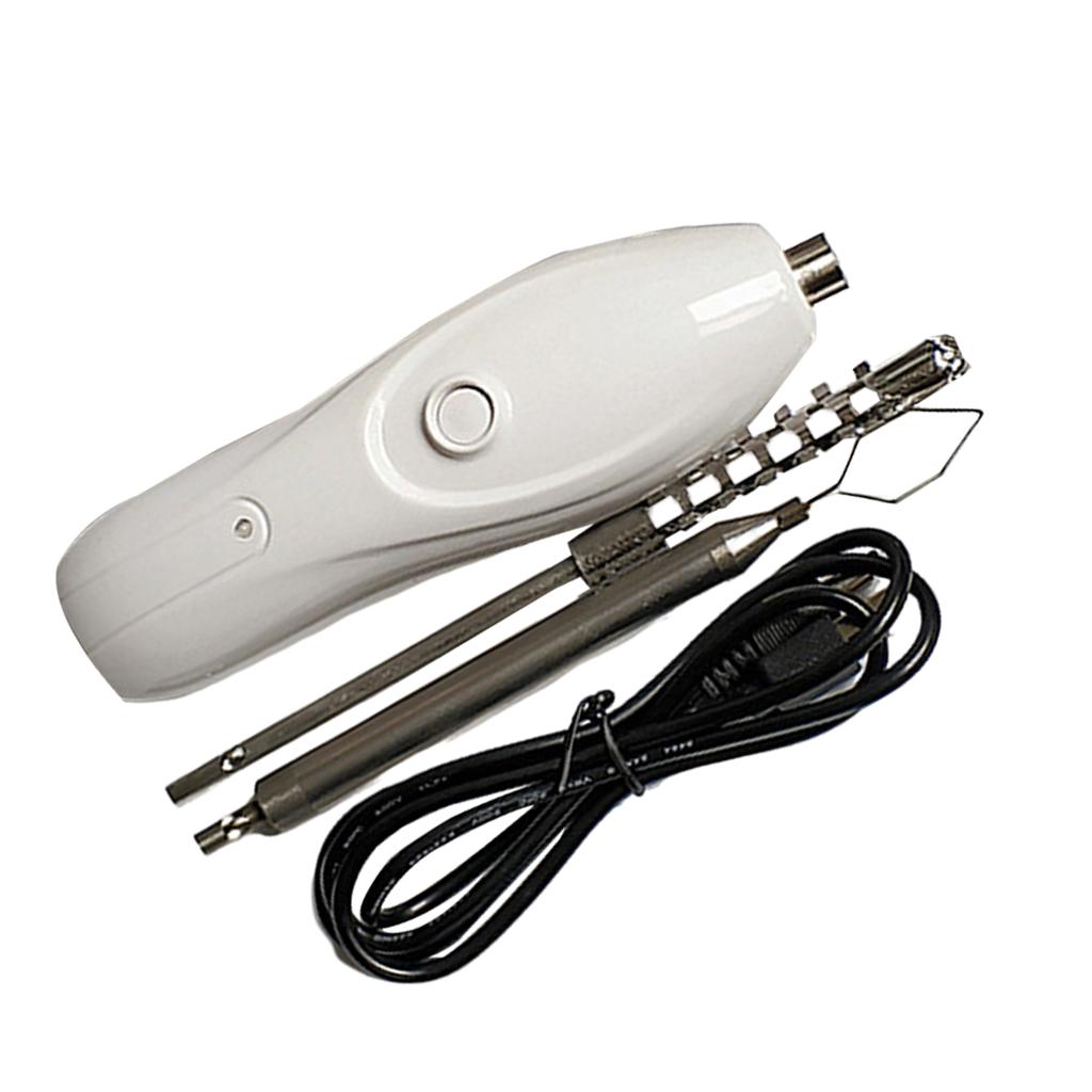 Electric Vegetable Corer Tool Portable White for Kitchen Carving Cucumber