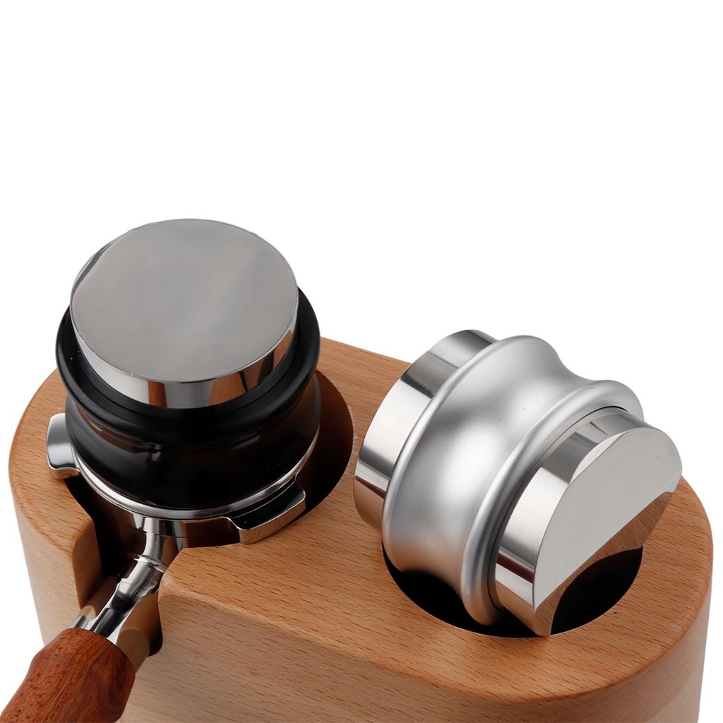 Alloy Coffee Distributor Leveler Adjustable Depth Coffee Tamper Black 51mm