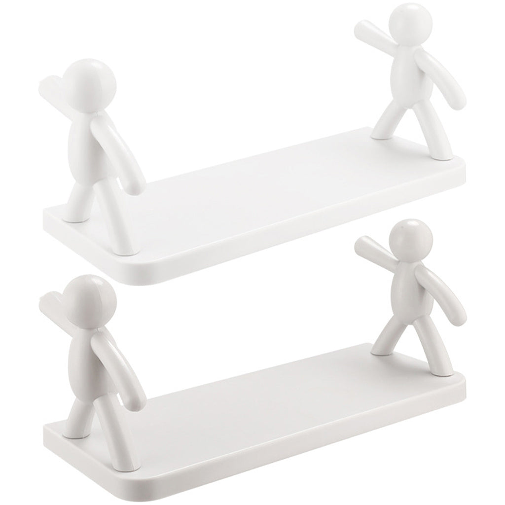 Self Adhesivecute Floating Shelves Wall Shelf for Kitchen Bathroom Entryway white