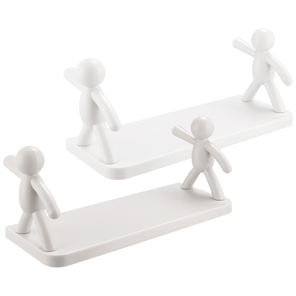 Self Adhesivecute Floating Shelves Wall Shelf for Kitchen Bathroom Entryway white