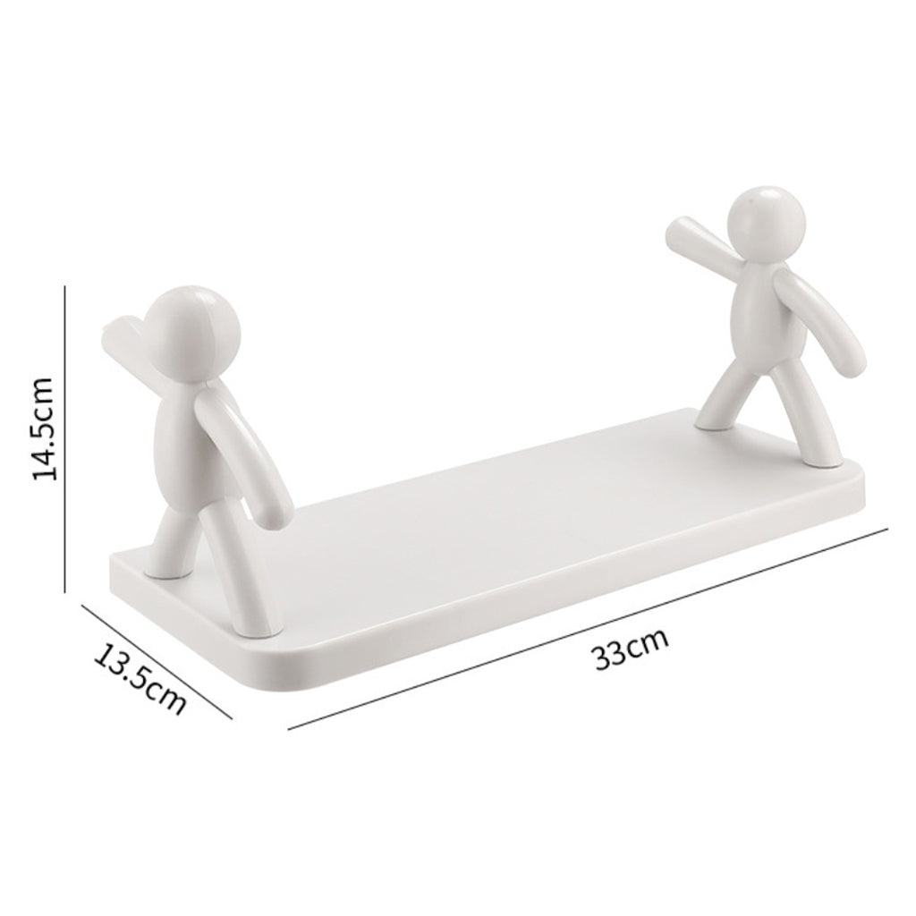 Self Adhesivecute Floating Shelves Wall Shelf for Kitchen Bathroom Entryway gray