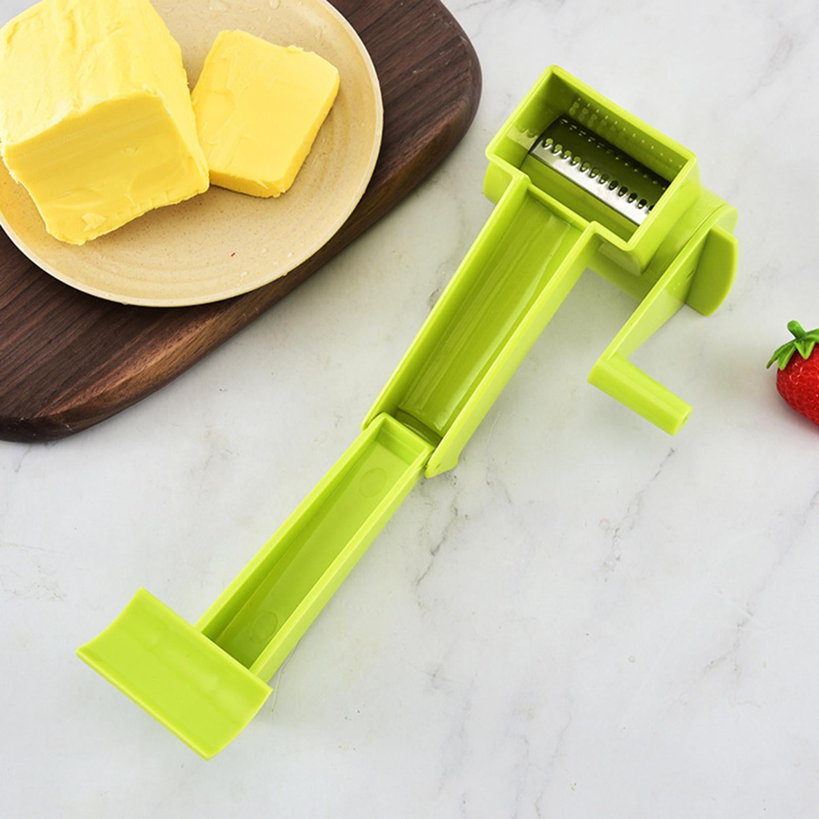 Stainless Steel Rotary Drum Cheese Grater Butter Chocolate Green