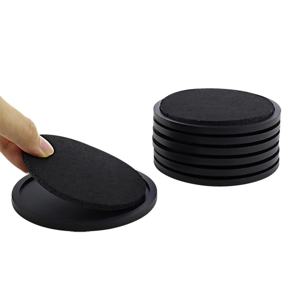 Absorbent Coasters 6Pcs Tabletop Drinking Heatproof for Resistant Kitchen Black