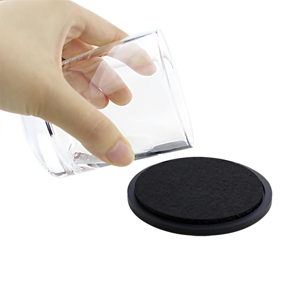Absorbent Coasters 6Pcs Tabletop Drinking Heatproof for Resistant Kitchen Black