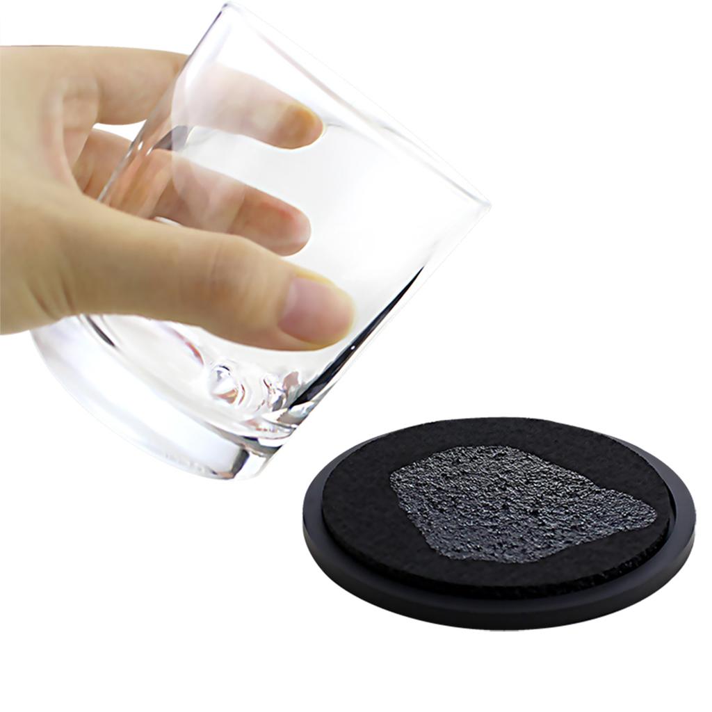 Absorbent Coasters 6Pcs Tabletop Drinking Heatproof for Resistant Kitchen Black
