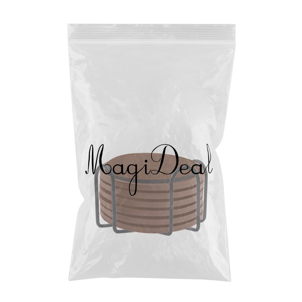 Absorbent Coasters 6Pcs Tabletop Drinking Heatproof for Resistant Kitchen Brown