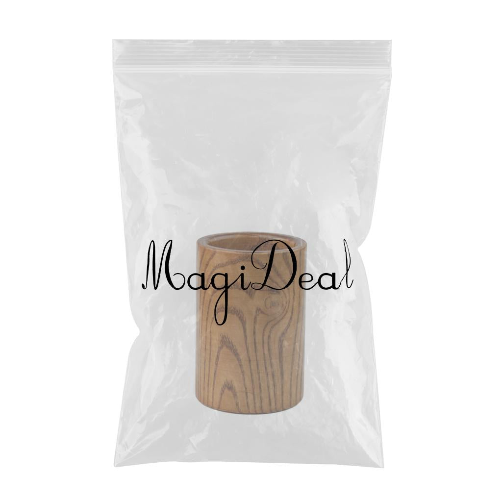 Round Wooden Utensil Holder Chopsticks Barrel Wooden Organizer for Home