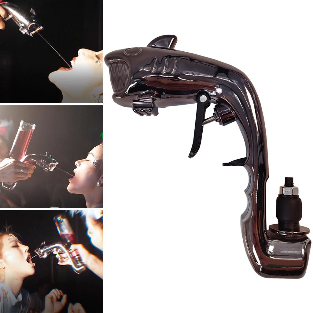 Champagne Spraying Gun Bottled Ejector Compact for Wedding Ceremony Black