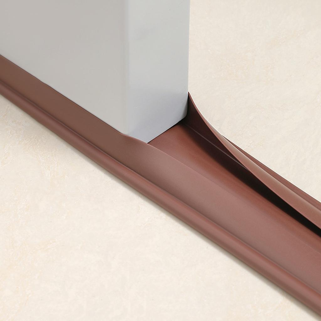 Door Bottom Seal Strip Draft Stopper Wind Strip Bottom Guard for Door Bottom Brown