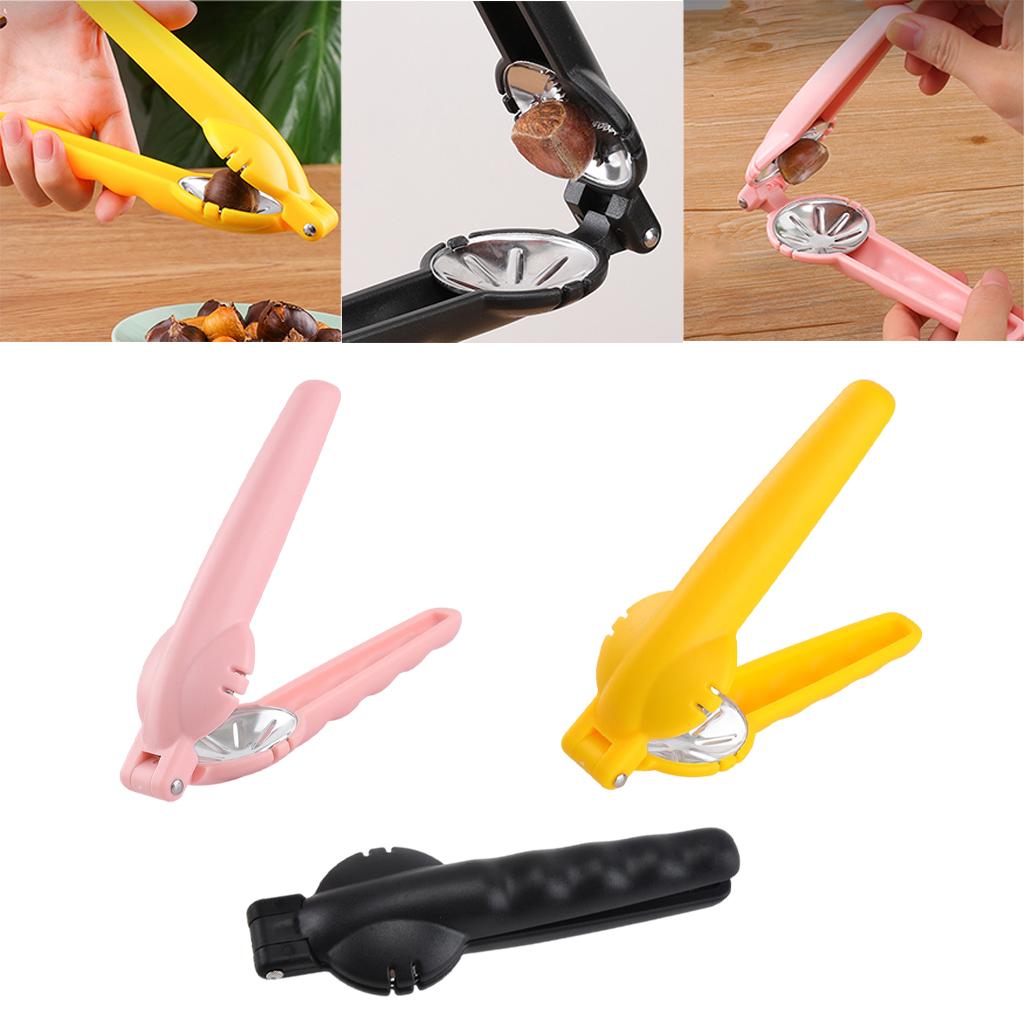 Multifunction Chestnut Clip Walnut Clip Chestnut Cutter for Home Restaurant Yellow