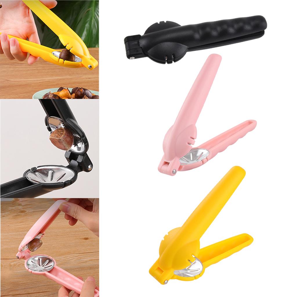 Multifunction Chestnut Clip Walnut Clip Chestnut Cutter for Home Restaurant Yellow