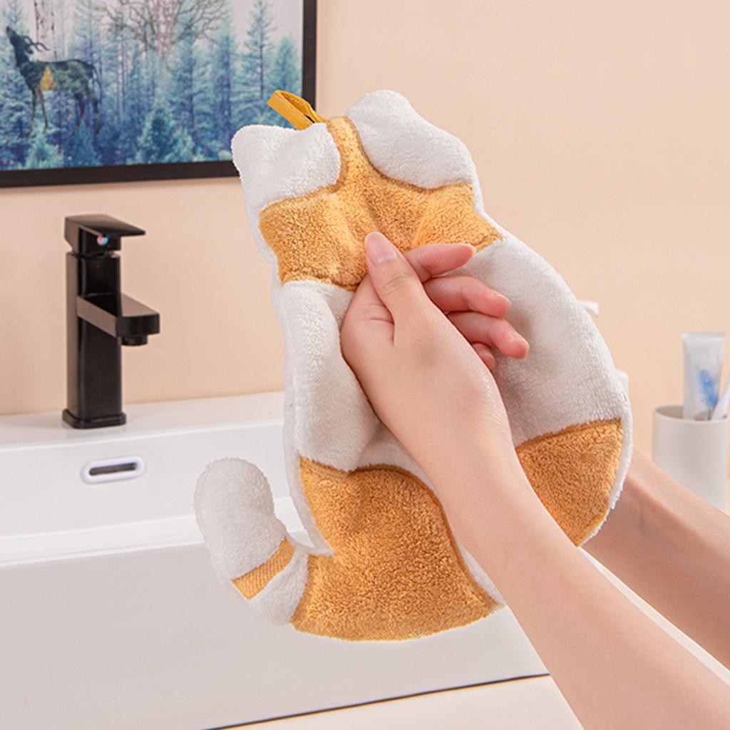 Kitchen Hand Towel Bath Washcloth Face Towels for Bathroom Yellow