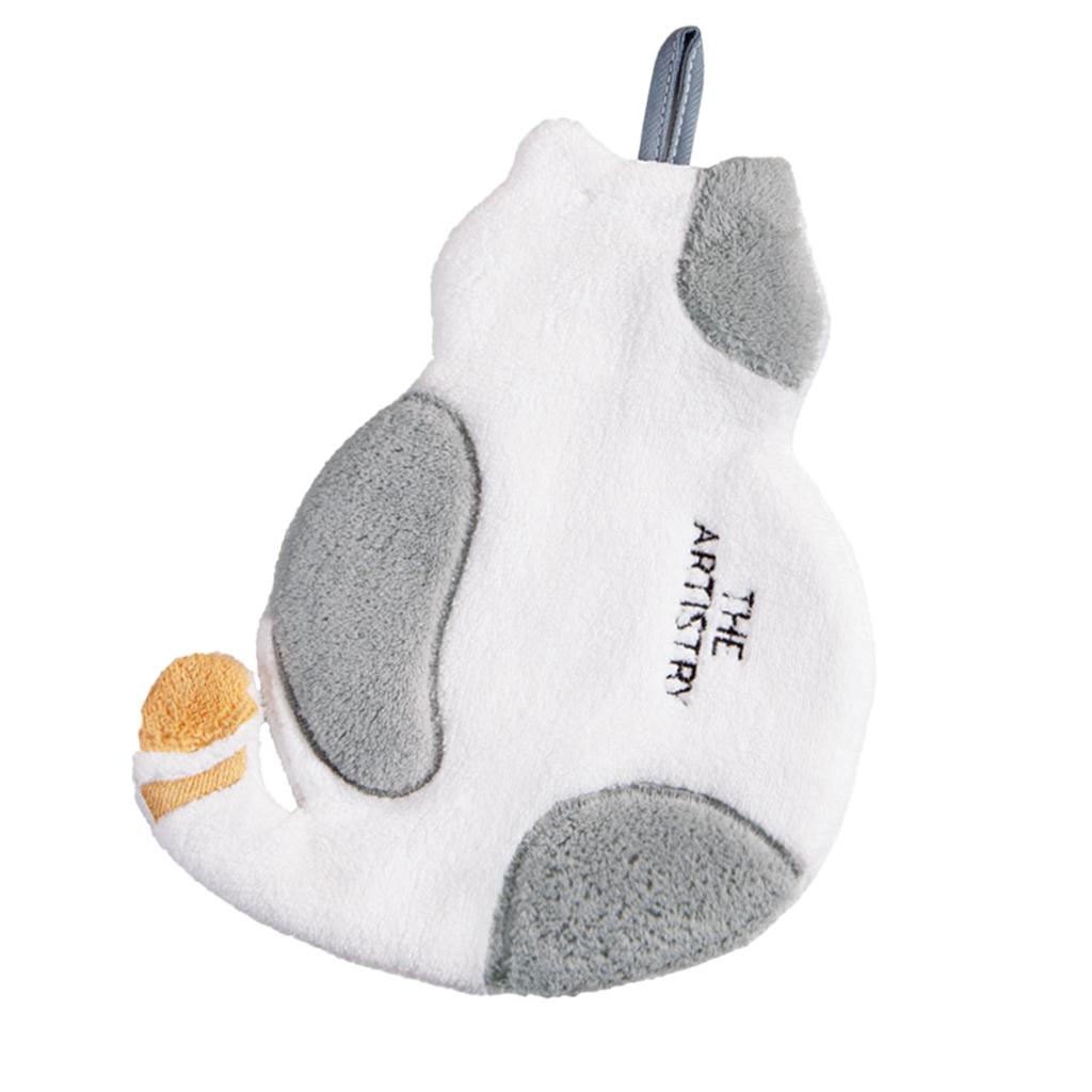 Kitchen Hand Towel Bath Washcloth Face Towels for Bathroom Grey