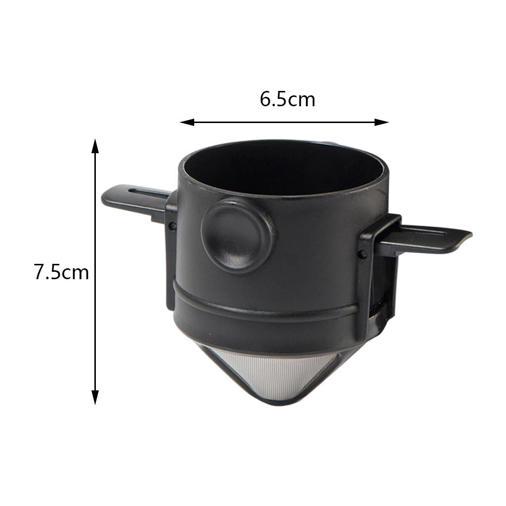 Coffee Filter Easy to Clean Paperless 1-2 Cup for Backpacking Home Travel B with brush bagged