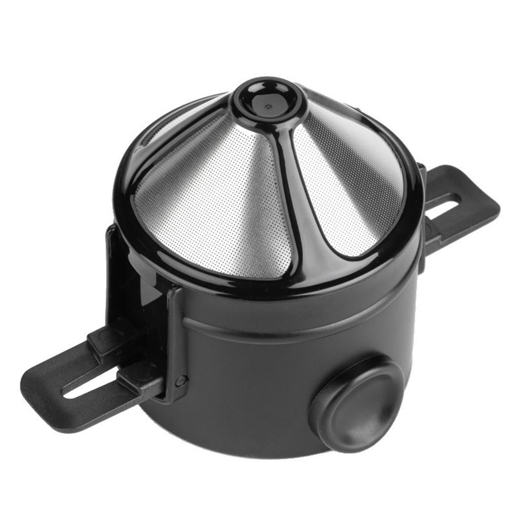 Coffee Filter Easy to Clean Paperless 1-2 Cup for Backpacking Home Travel B with brush boxed