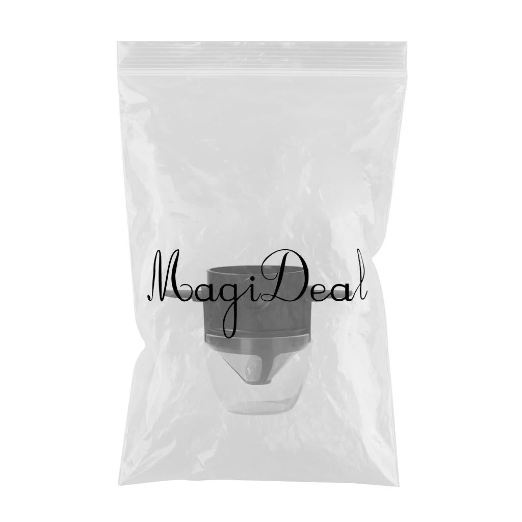 Coffee Filter Easy to Clean Paperless 1-2 Cup for Backpacking Home Travel black with cup