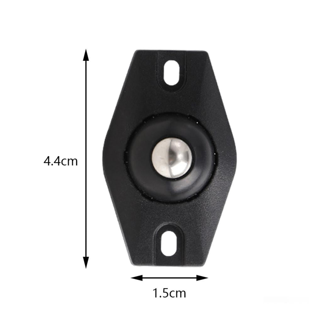 4 Pieces Paste Pulley Caster Pulley Sticky for Storage Bins Trash Cans Black