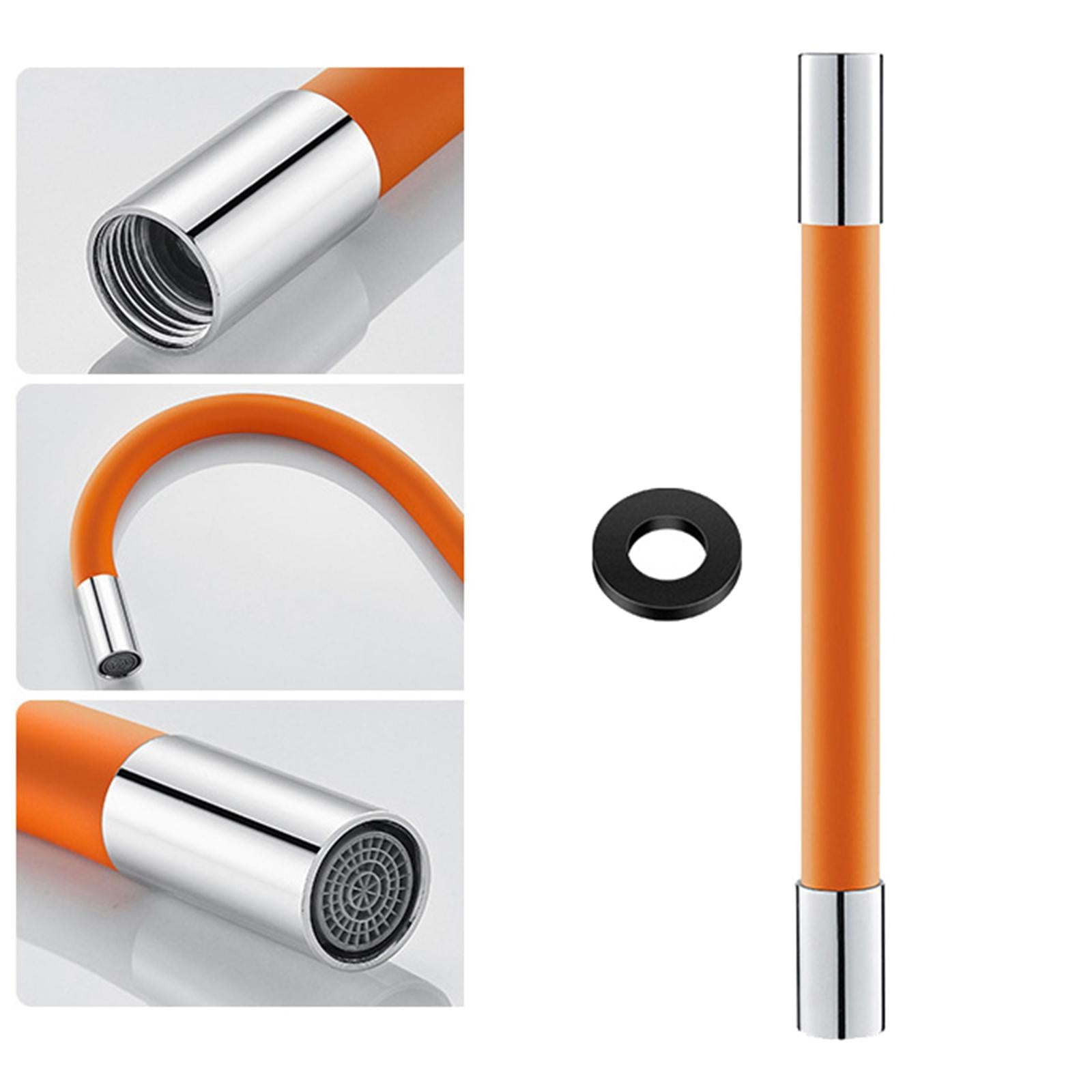 360 Rotary Faucet Extender Bendable Extension Pipe Extension Tube 50cm Orange