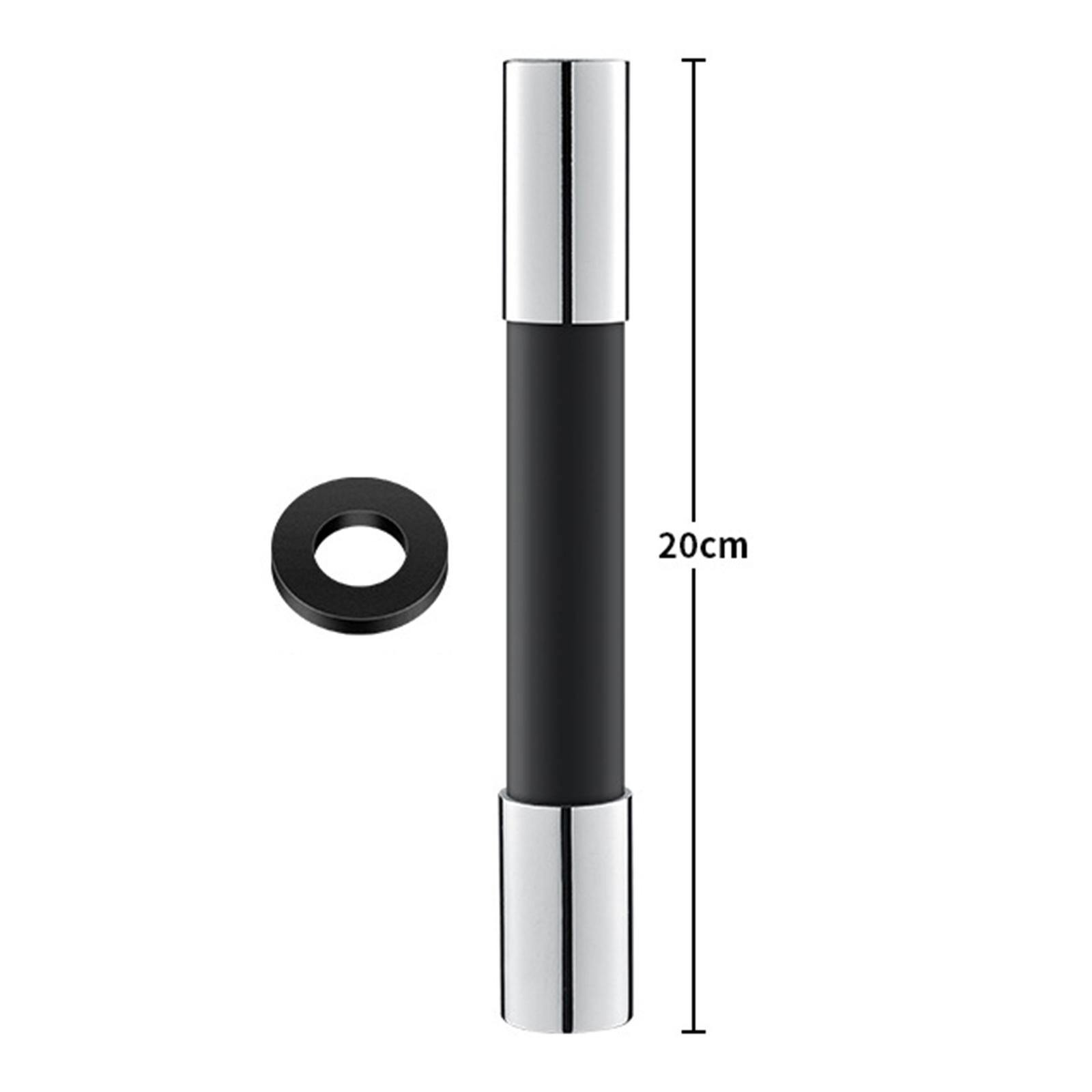 360 Rotary Faucet Extender Bendable Extension Pipe Extension Tube 20cm Black