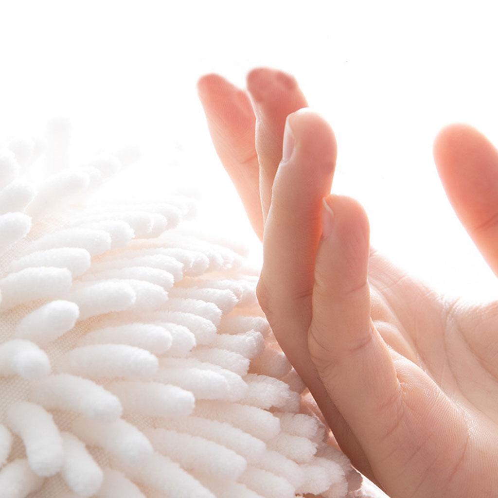 Hand Towel Ball Soft Hanging Cleaning Cloths Super Absorbent for Kitchen White