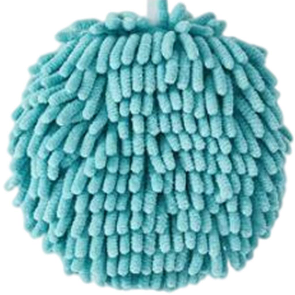 Hand Towel Ball Soft Hanging Cleaning Cloths Super Absorbent for Kitchen Blue