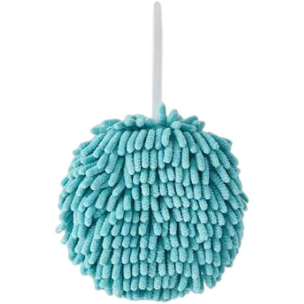 Hand Towel Ball Soft Hanging Cleaning Cloths Super Absorbent for Kitchen Blue