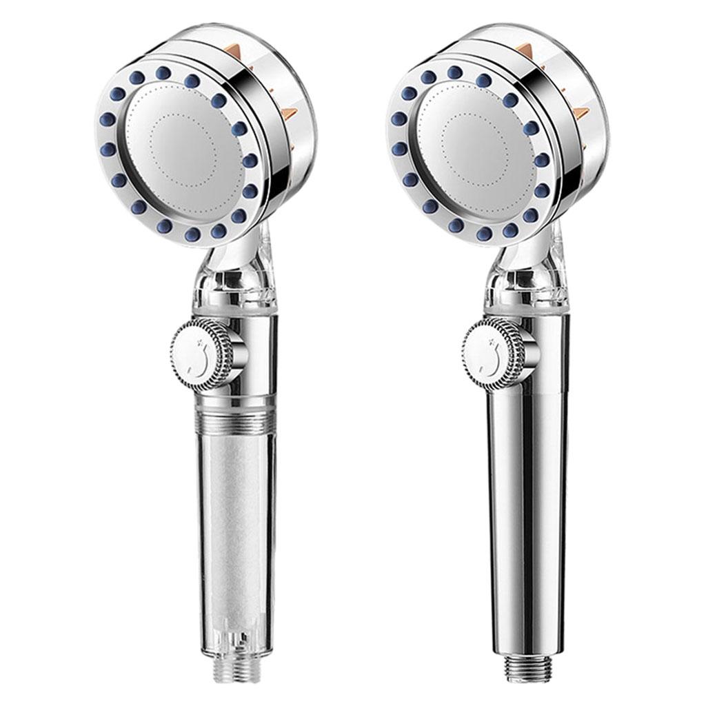 Filtration Shower Head High Flow Water Saving Bathroom Handheld Electroplate
