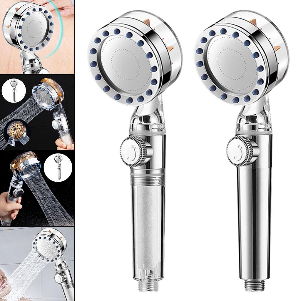 Filtration Shower Head High Flow Water Saving Bathroom Handheld Electroplate