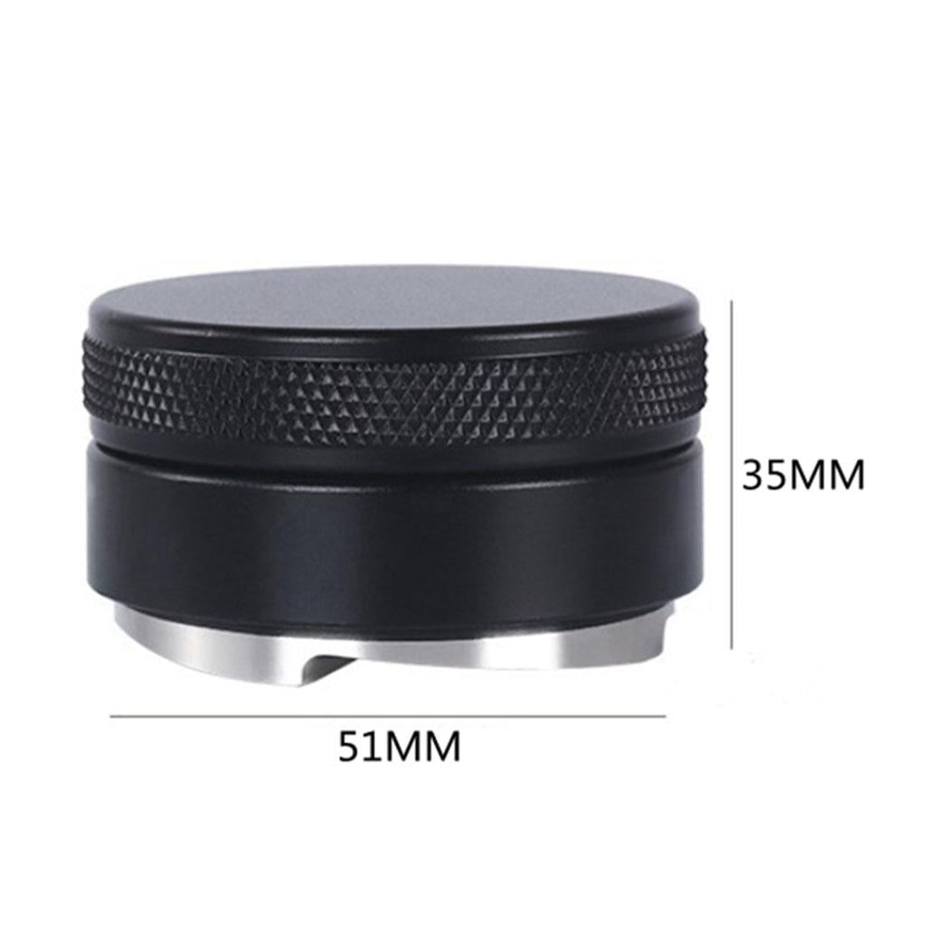 Coffee Powder Tamper Leveler Adjustable Height Easy to Clean Gifts Anti-Rust Black 51mm