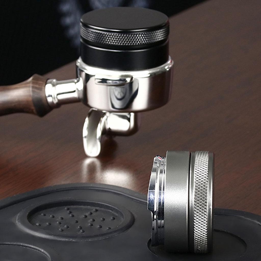 Coffee Powder Tamper Leveler Adjustable Height Easy to Clean Gifts Anti-Rust Black 51mm